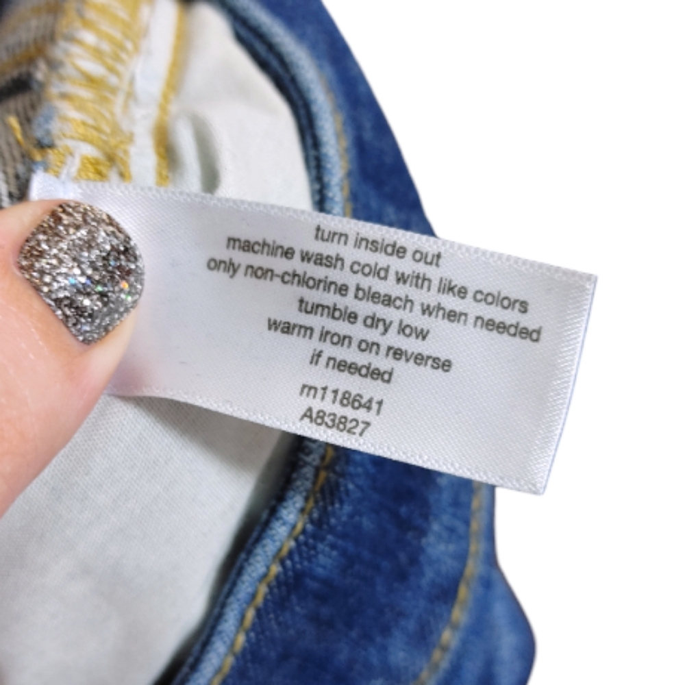 Current Elliott The Original Boyfriend Destructed Distressed Jeans Wendy Size 30 - Picture 11 of 15